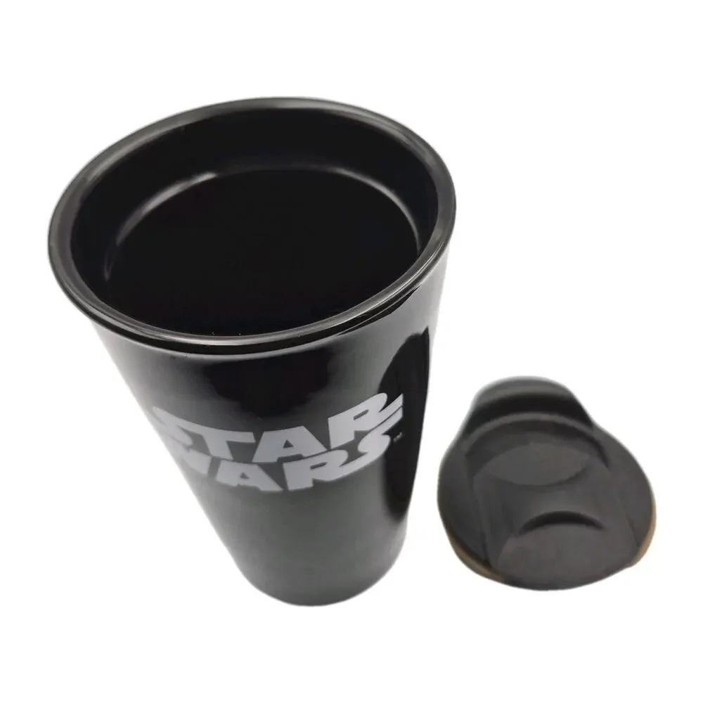 Star Wars BB-8 Black Ceramic Travel Mug 12oz Sliding Lid Disney Lucasfilm Ltd